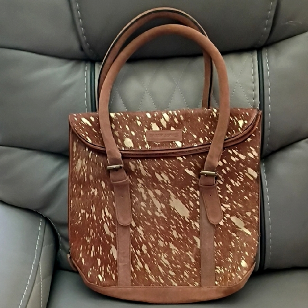 *FINAL PRICE* Sassy Jones Calf Hair and Metallic Leather Large Hobo Bag